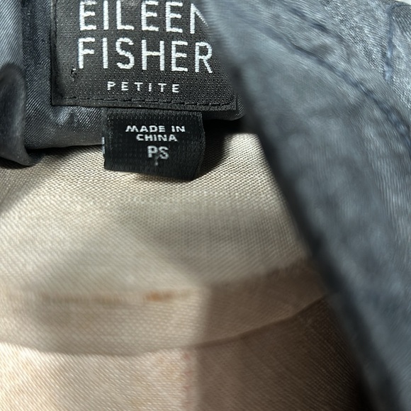 Eileen Fisher 100% Tussah Silk Gray Long Blazer size PS- gently used - Picture 15 of 16